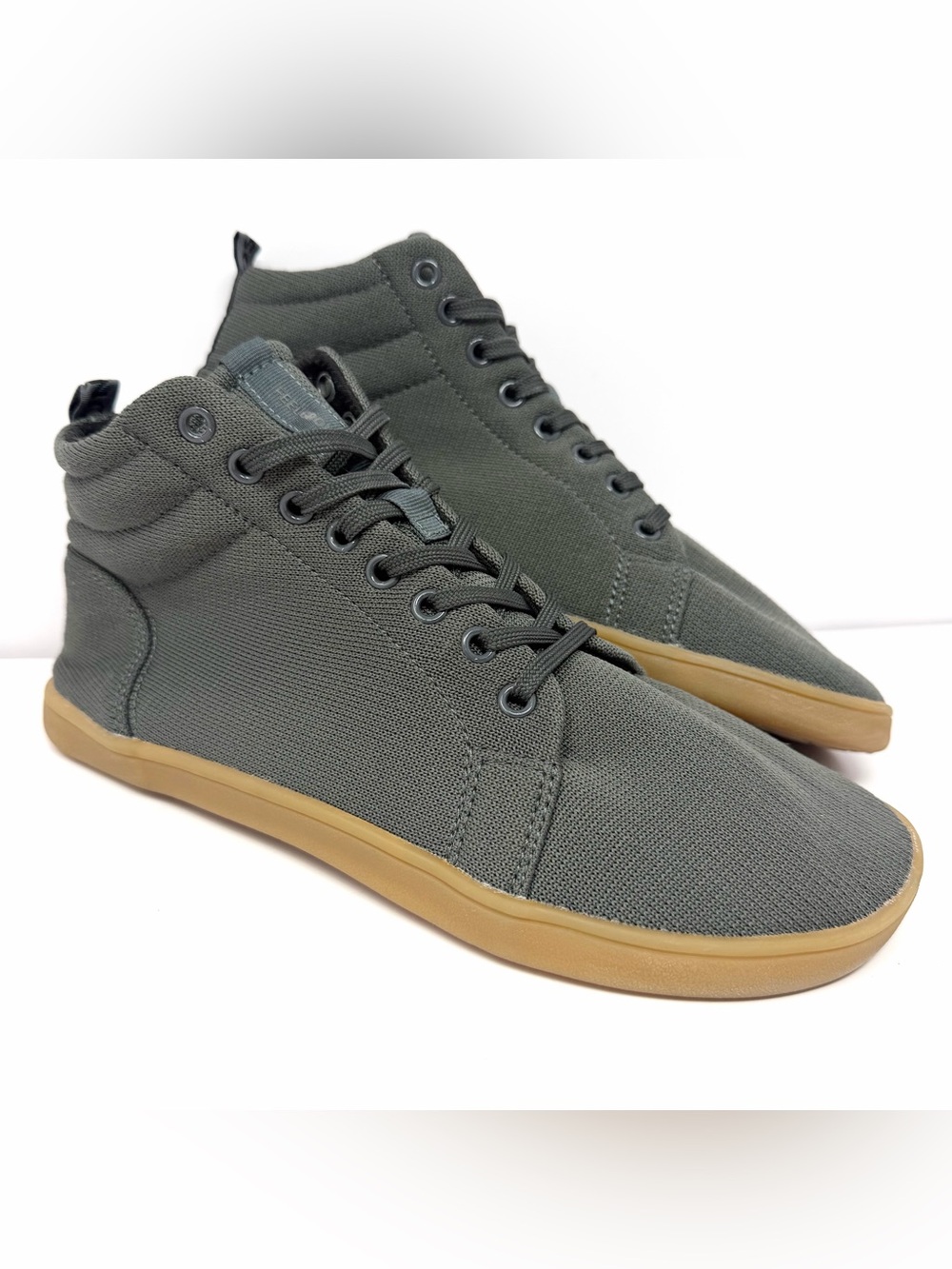 Feelgrounds Men’s Highrise Knit Barefoot Sneakers Minimalist Shoes 42 / 9 Grey